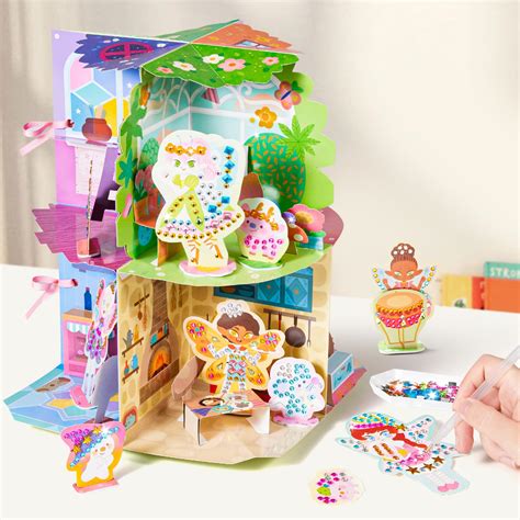 Amazon.com: 3D Diamond Art Kit for Girls - Fairy Gem Painting Crafts ...