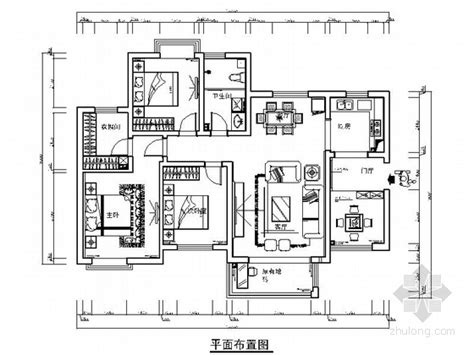 [贵阳]100㎡三居室住宅装修CAD施工图-住宅装修-筑龙室内设计论坛