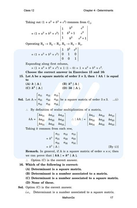 Image result for Maths Chapter 4 Class 12 PDF