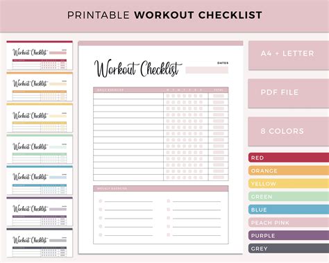 Exercise List Template 的图像结果