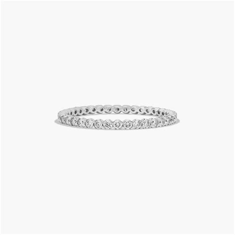 Fishtail Eternity Ring With 0.5 CTW Diamonds In 14K White Gold (1.50mm ...