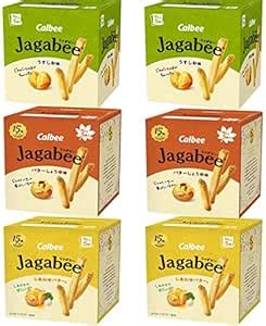 Calbee Jagabee (Salt/Butter Soy Sauce/Butter) 2 boxes of each type, 6 ...
