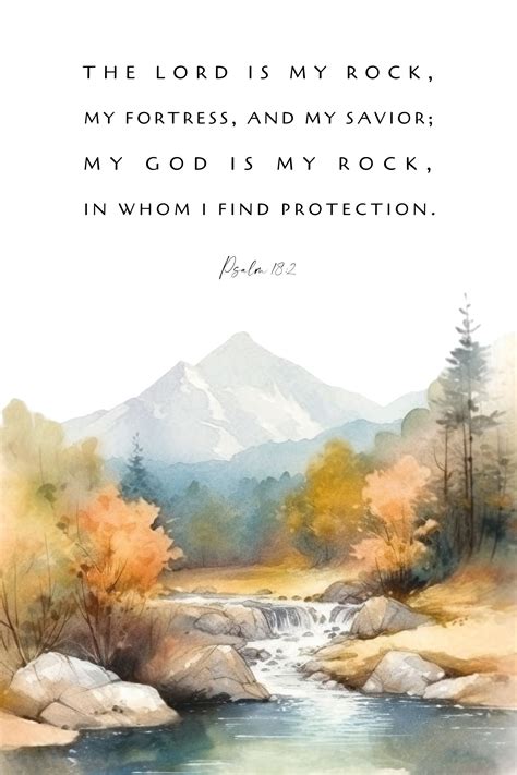 Psalm 18:2 the LORD is My Rock Printable Christian Wall Art - Etsy ...