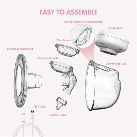 Buy YOUHA Wearable Breast Pump Hands Free Electric Single Portable ...