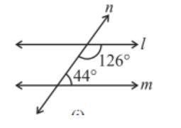 Verify whether l is parallel to m and justify your answer. - Brainly.in