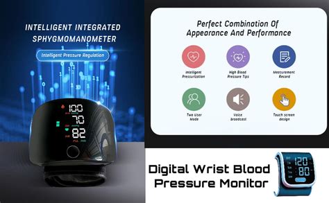 ACCUTRUST Digital Wrist Blood Pressure Monitor with Voice Guidance, LCD ...