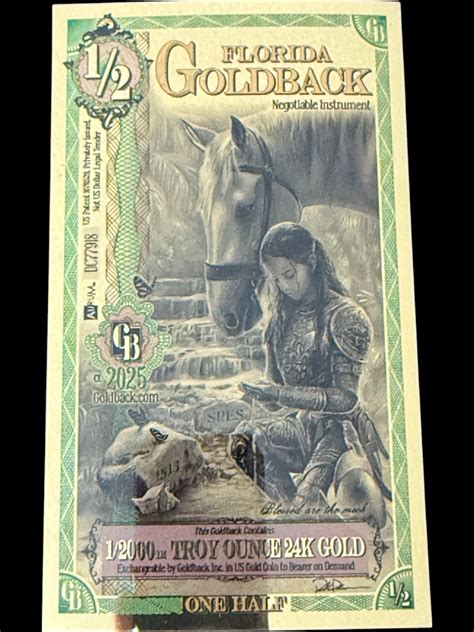 1/2 Florida Goldback 1/2000th Troy Ounce 24K Gold | Property Room