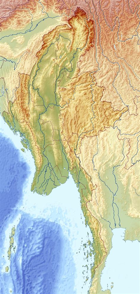 Maps of Myanmar (Burma) | Detailed map of Myanmar in English | Tourist ...