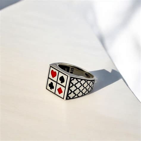 Sterling Silver EterKnight Fortune's card Mens Ring – Rihi by P. C ...