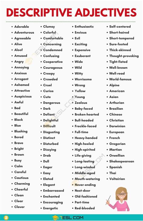 Image result for Adjectives as Modifiers Examples