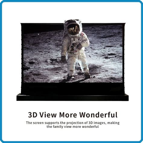 VIVIDSTORM Pearl White Cinema Plus Motorized Tension Floor Rising ...