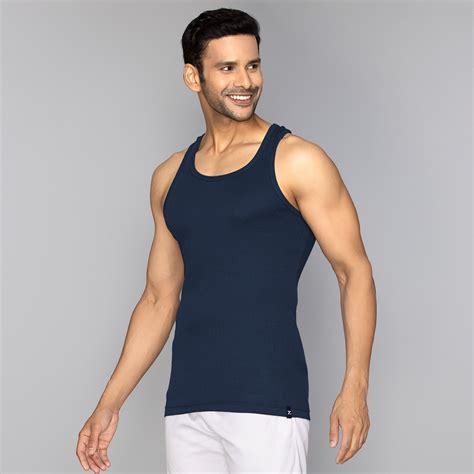 Nova Round Neck Racer Back Vests For Men Midnight Blue - XYXX Crew