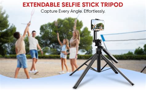 Kodak ST50 Selfie Stick Tripod with Metal Body, 360° Rotation, Remote ...