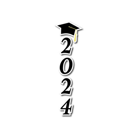 Graduation 2024 With Black Hat Vector, Class Of 2024, Congratulations Class Of 2024, Senior ...