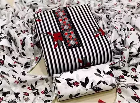 Women's Multicolor Botanical Printed Soft Cotton Suits & Dress Materials