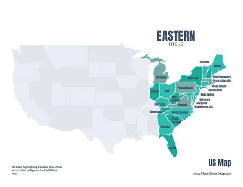 Image result for Eastern Time Zone Map