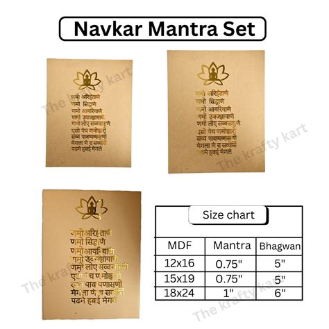 Navkar Mantra Set | The Krafty Kart Resin Store