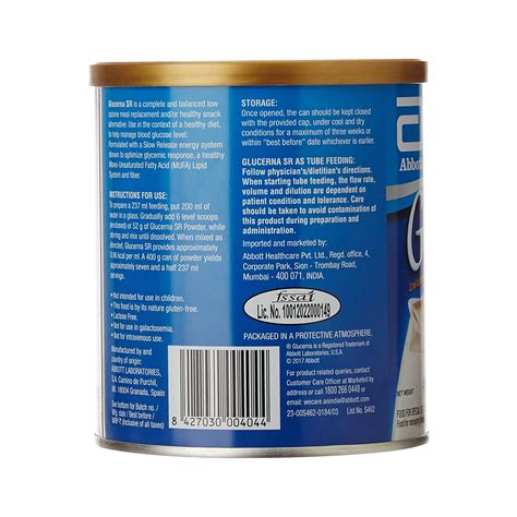 Glucerna Sr Nutrition Label | Besto Blog