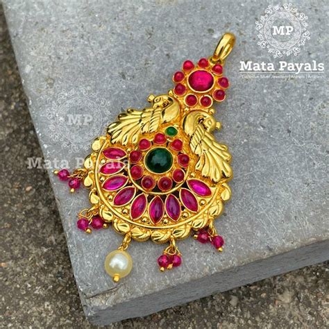 Majestic Mayur Floral Gold Plated Pendant – matapayals