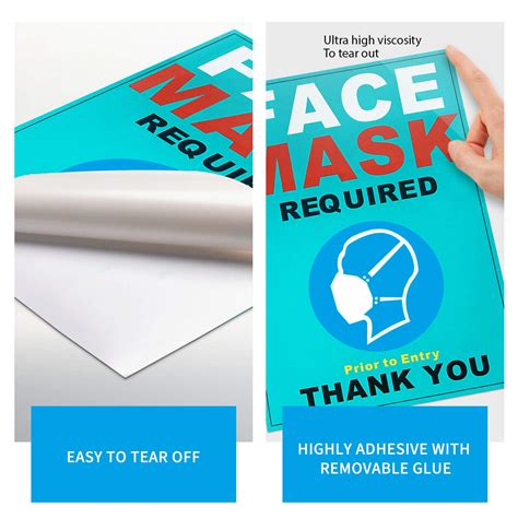 YOUOOK Decal Mask Required Sticker Plastic Safety Decals India | Ubuy