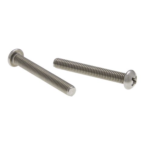 10-32 x 3 in. Round Head Phillips Machine Screws - 18-8 Stainless ...