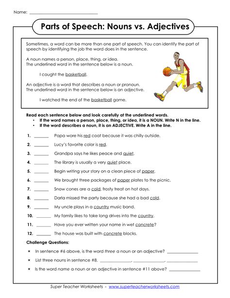 Parts of Speech: Nouns Vs. Adjectives - DocsLib
