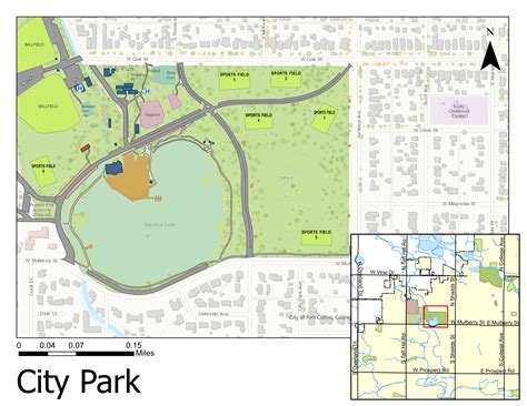 Map Of City Park Fort Collins