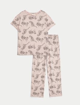 Pure Cotton Tiger Print Pyjama Set