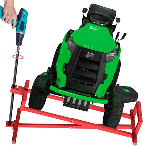 LESANM Lawn Mower Lift Jack, Lifting Platform 882 Lbs Capacity Telescopic Maintenance Jack for ...