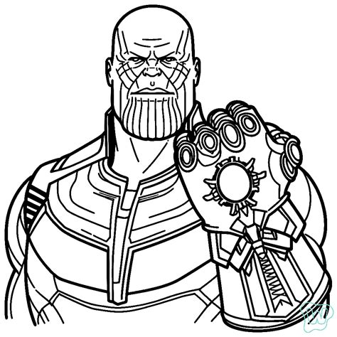 Thanos Coloring Page Squid