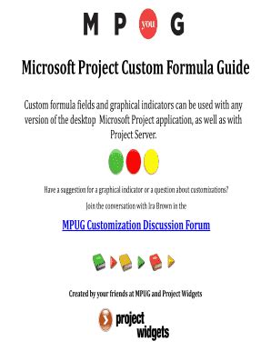 Fillable Online Microsoft Project Custom Formula Guide Fax Email Print ...