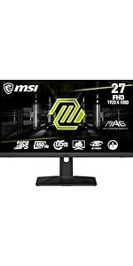 MSI MAG 275F 27 Inch FHD Gaming Monitor - 1920 x 1080 Rapid IPS Panel ...