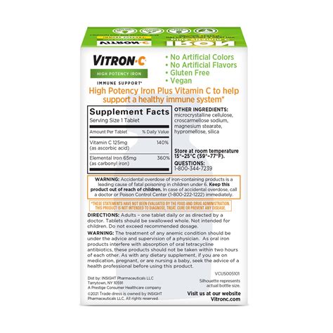 Snapklik.com : Vitron-C Iron Supplement & Immune Support, Once Daily, High Potency Iron