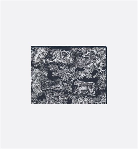 Pochette Dea 30 Montaigne Toile jacquard Toile de Jouy Reverse bleue | DIOR