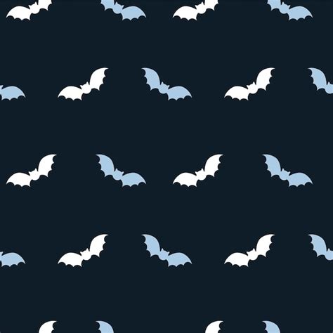 Premium Vector | Halloween seamless pattern with bats on a dark blue ...