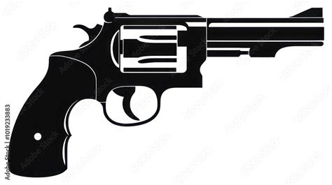 PNG Gun silhouette clip art weaponry firearm handgun. Stock ...