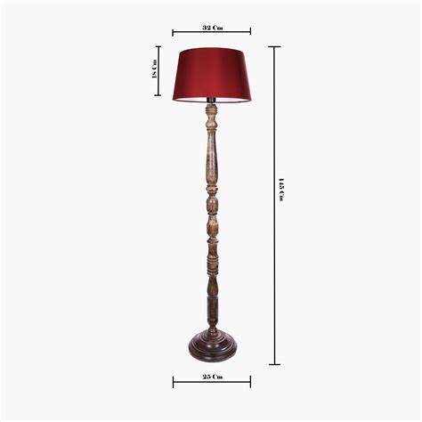 Buy HOMESAKE Contemporary Decor Red Wooden Floor Lamp from Homesake at ...