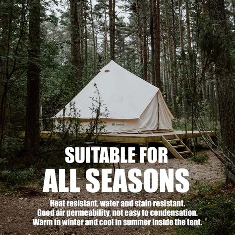 ShinHye Canvas Bell Tent Yurt Tent 4 Seasons for Camping India | Ubuy