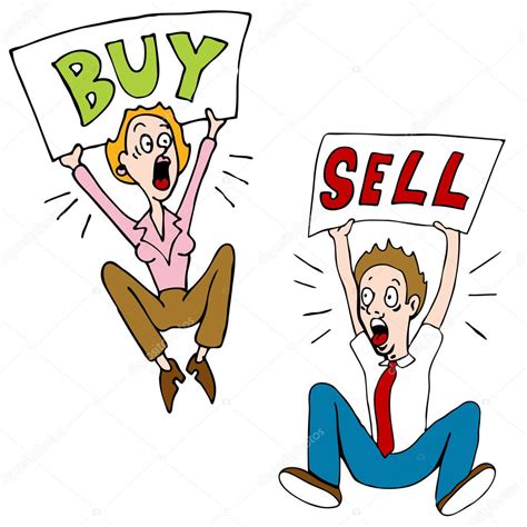 Sell/Buy Cartoon 的图像结果