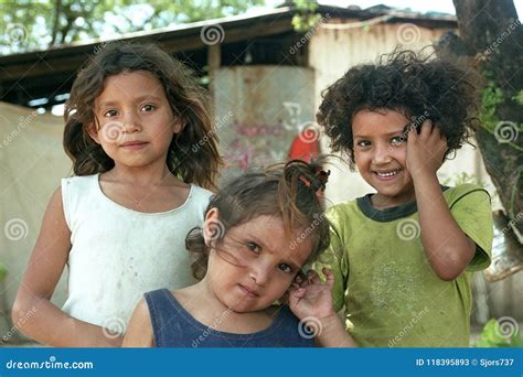 Group Portrait of Poor Paraguayan Girls in Slum Editorial Stock Photo - Image of paraguayans ...