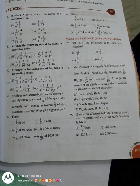 EXERCISE1. Replace * by >,