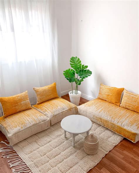 CasaVolka | Moroccan floor seatings on Instagram: "Yellow floor sofas ...