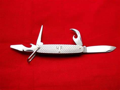 RARE 1962 Camillus Mil-K Demo Stainless US Utility Scout Camp Knife ...