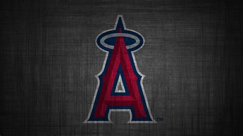 Download Los Angeles Angels Logo On Gray Wallpaper | Wallpapers.com