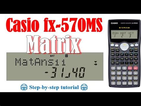 Image result for How to Solve Matrix Using Calculator