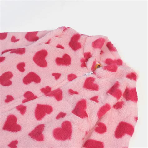 Girls Sherpa Jacket Hearts-Pink Price in Pakistan | Bachata Party ...