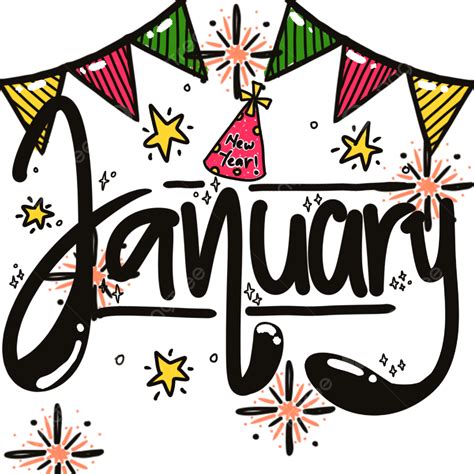 Lettering Month January, Hand Drawing Month January, Writing In January ...