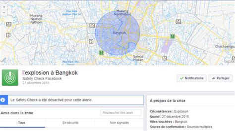 Facebook déclenche le "safety check" après une fausse information sur ...