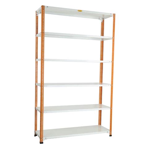 Mil-Nil Prime CRC Sheet 6 Shelf Multipurpose Slotted Angle Rack, 78 x ...