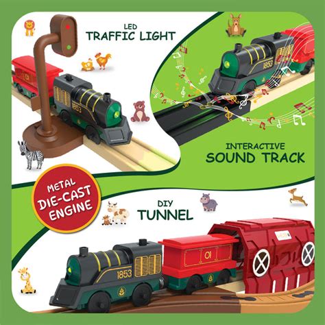 BOOGYWOOGY 81-Piece Jungle Magnetic Train Set for Kids – STEM Toy ...